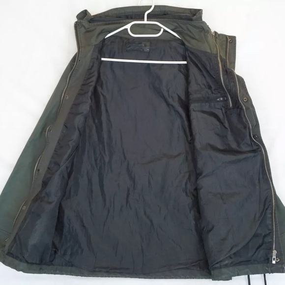 Army of Me Gray Waxed Cotton Military Style Parka Jacket Men's M - Picture 4 of 13